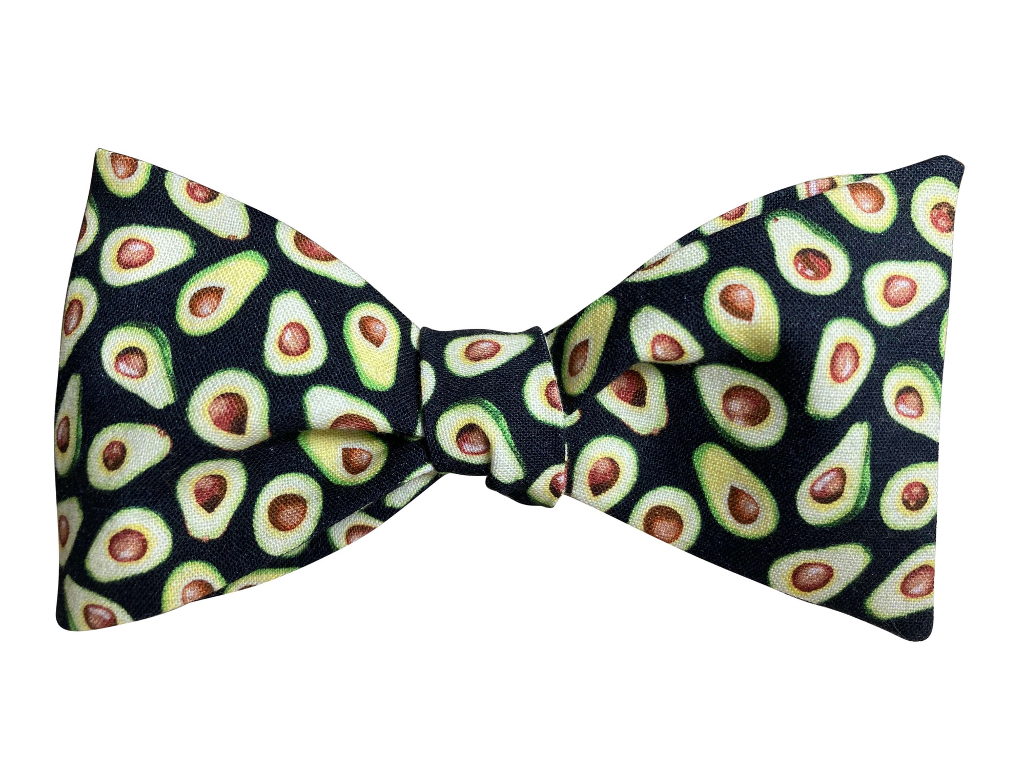black and green avocados self tie bow tie