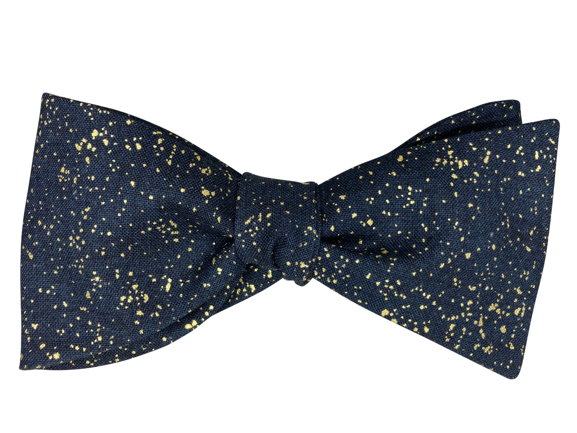 black and gold splashes self tie bow tie