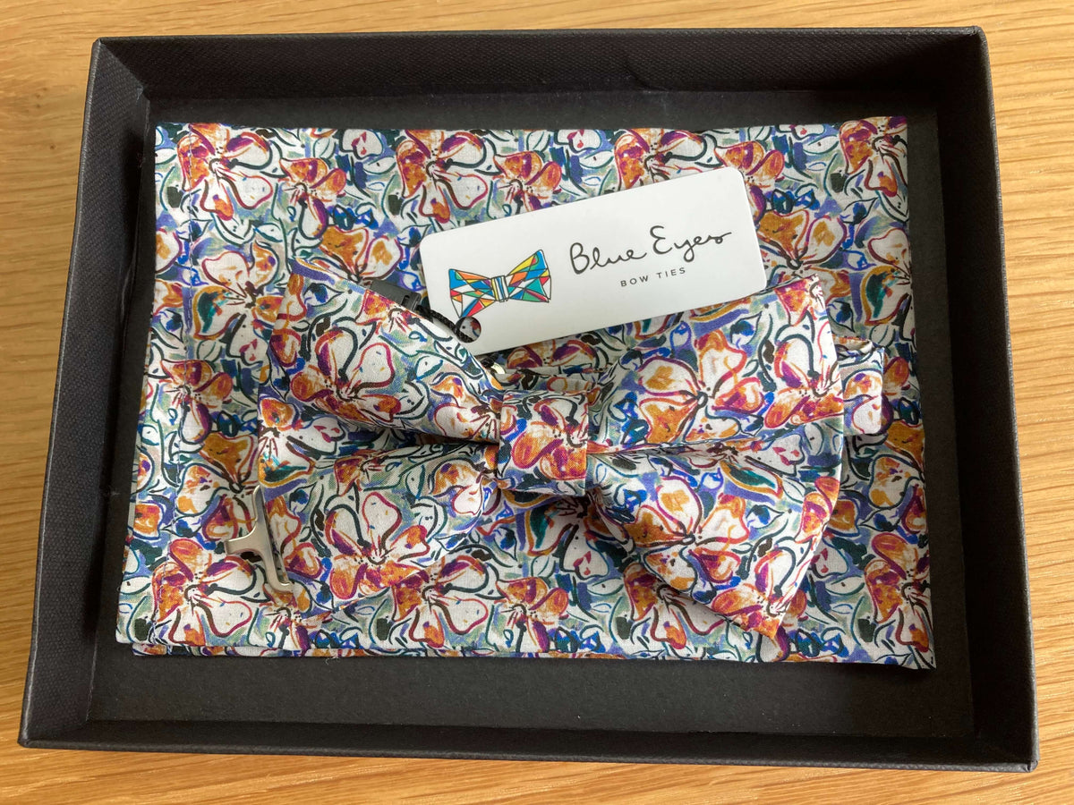 Autumn Floral Bow Tie