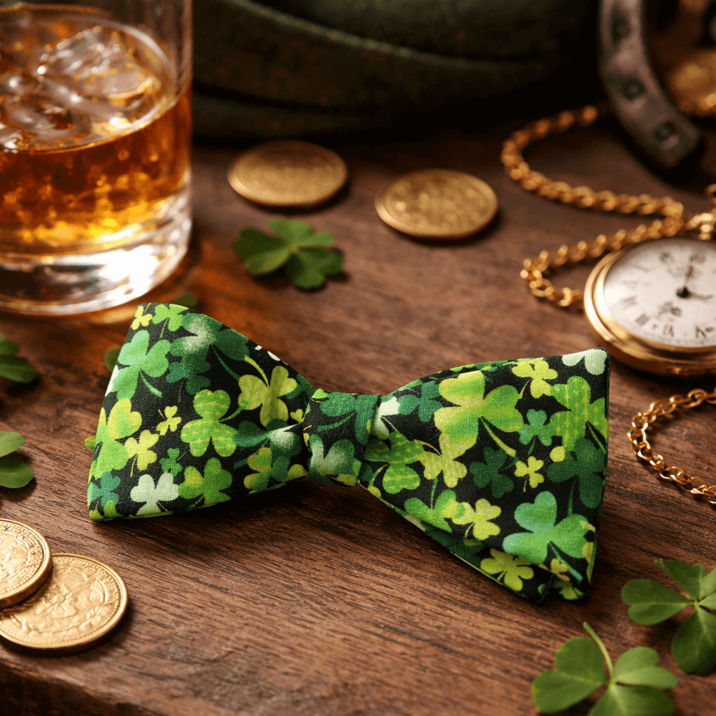 St Patrick's Day Shamrock Bow Tie