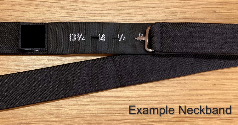 Bow Tie Sizing Tape Neckband 