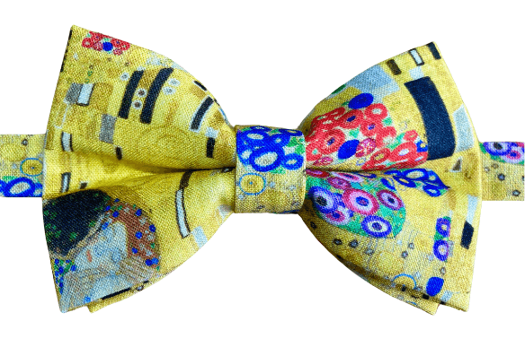 yellow gustav klimt the kiss  pre tied bow tie