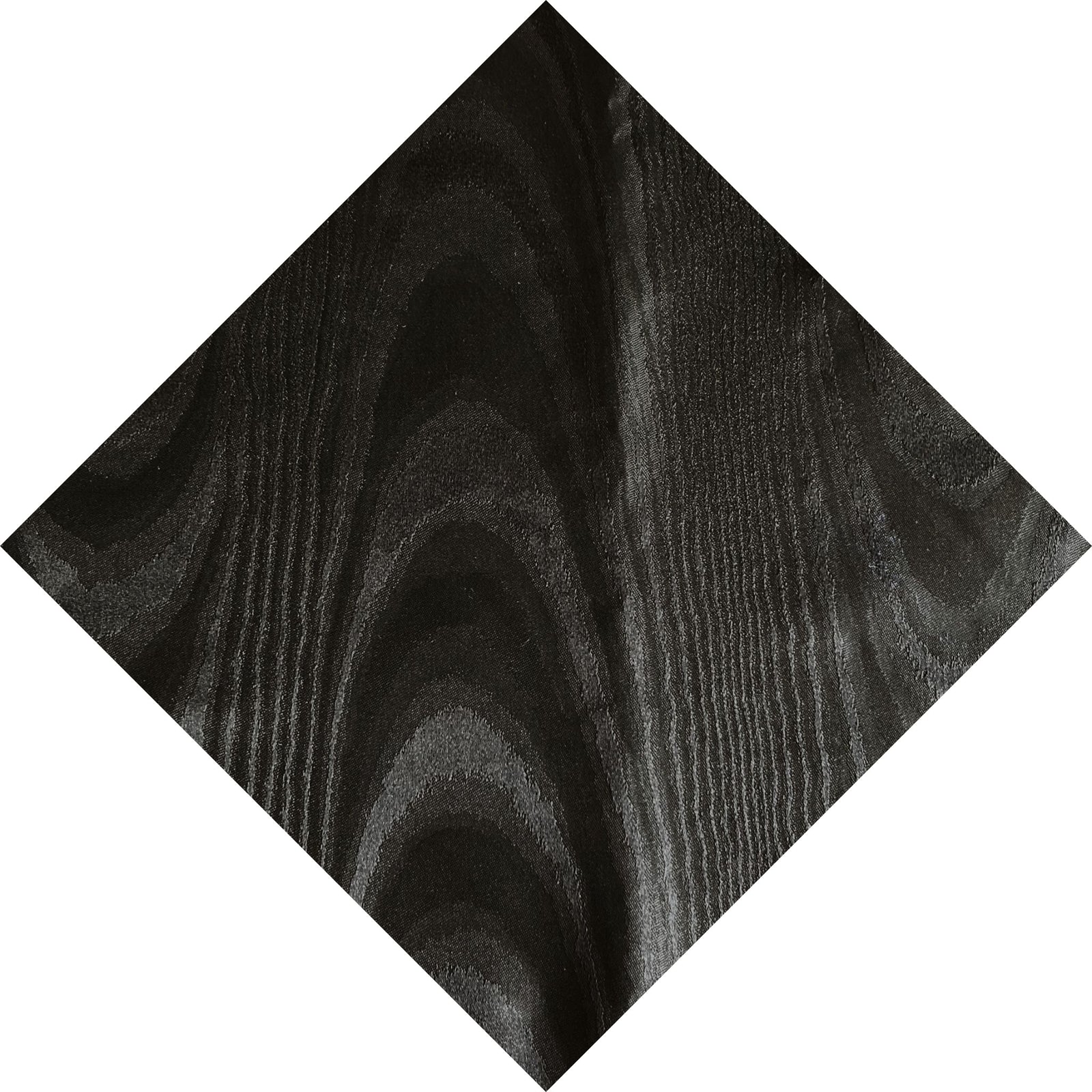 black moire silk pocket square