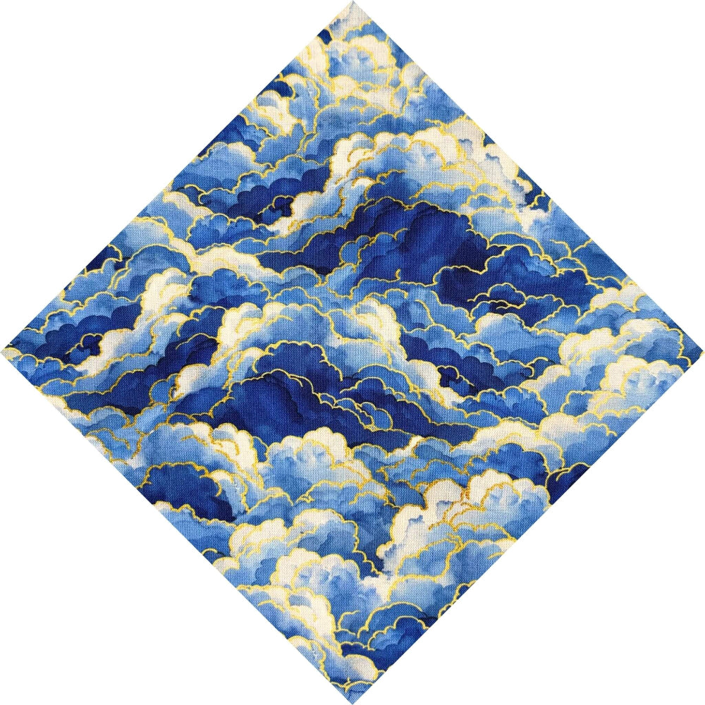 blue clouds pocket square