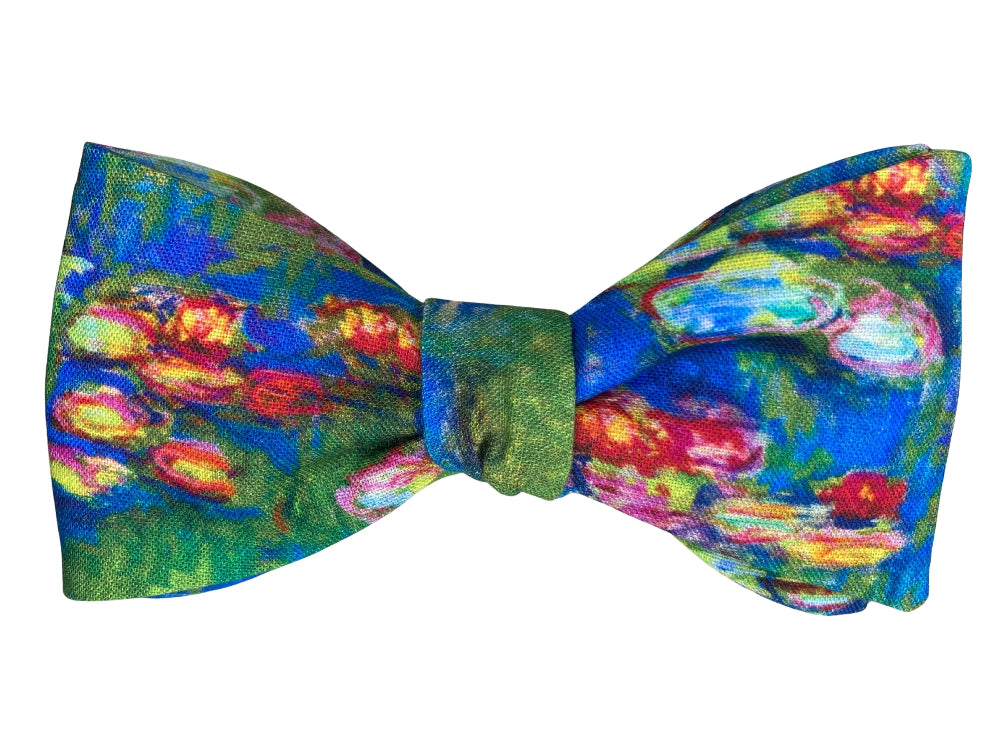 claude monet water lilies bow tie