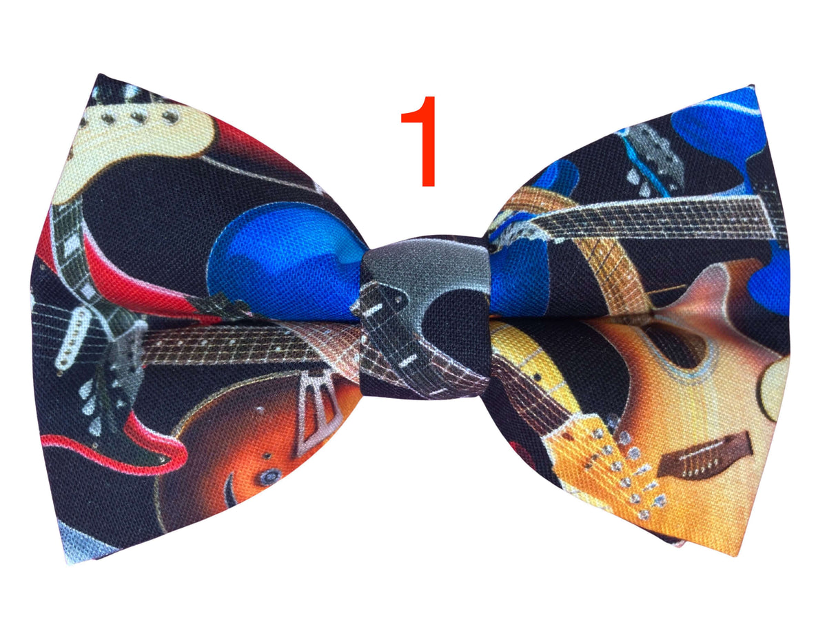 Colourful Guitars Bow Tie