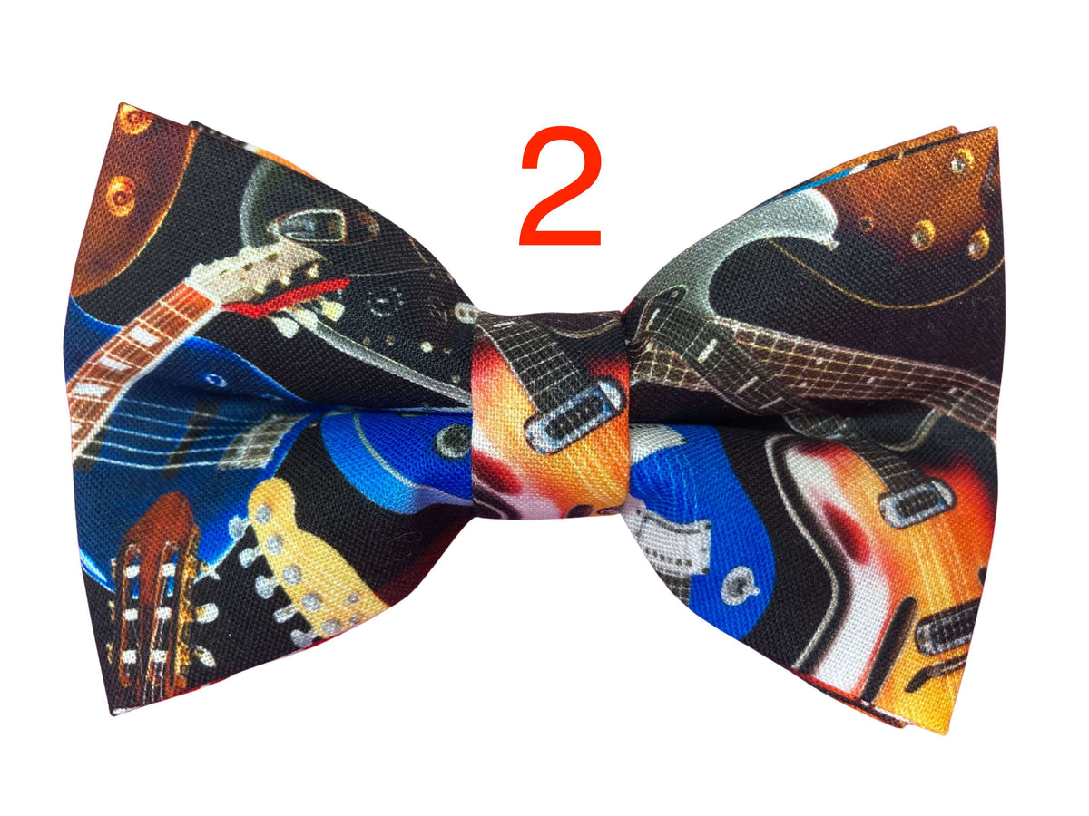 Colourful Guitars Bow Tie
