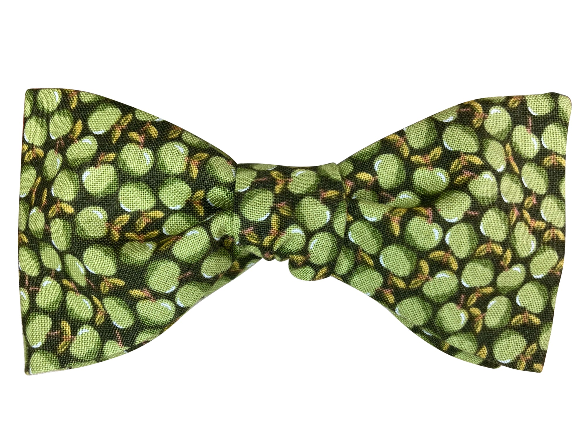 green apples self tie bow tie