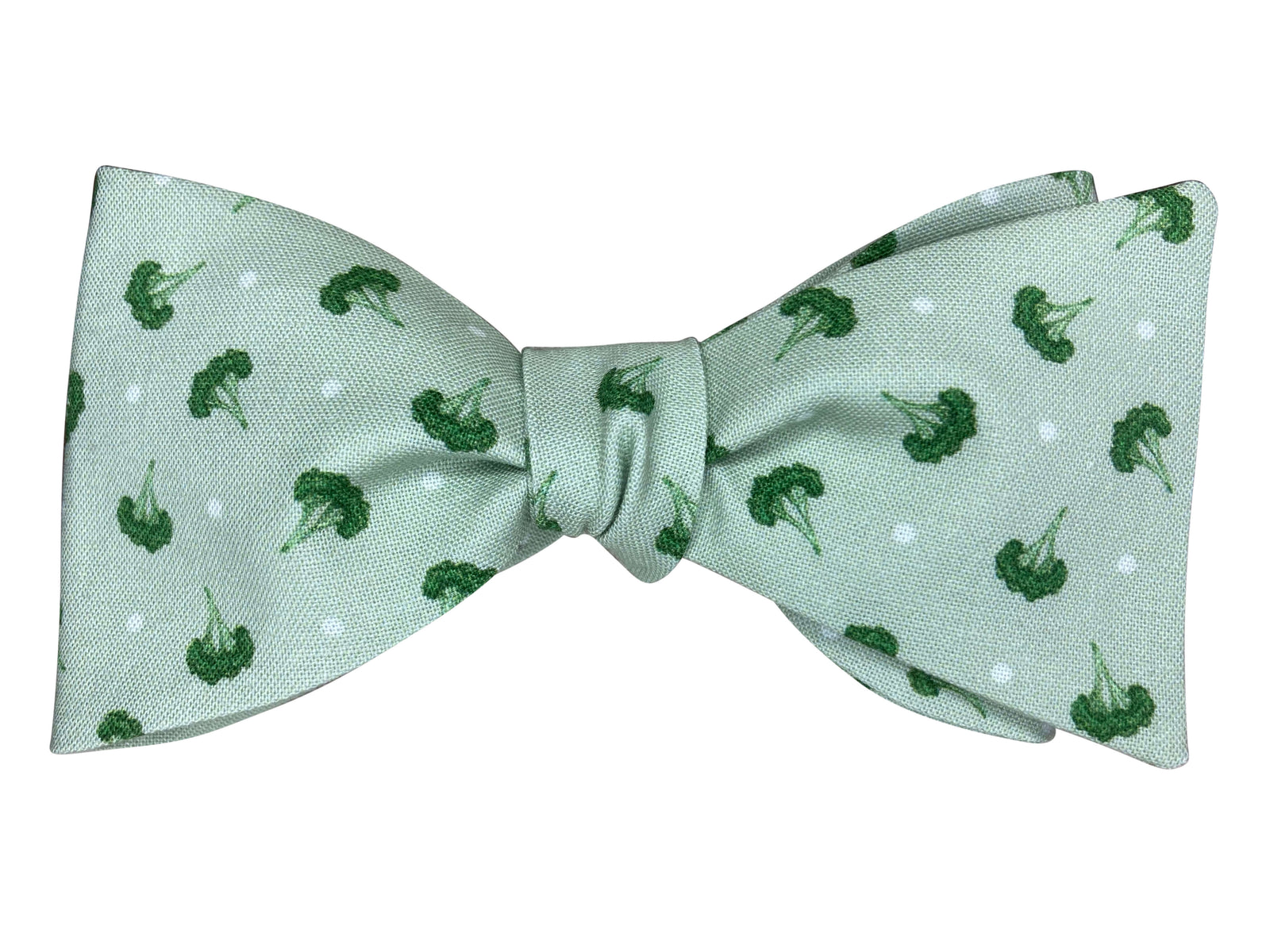 green broccoli self tie bow tie