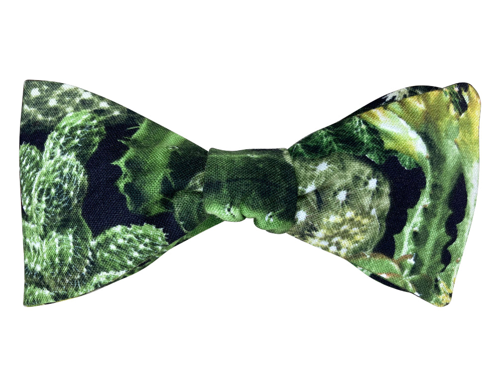 green cactus plants sefl tie bow tie
