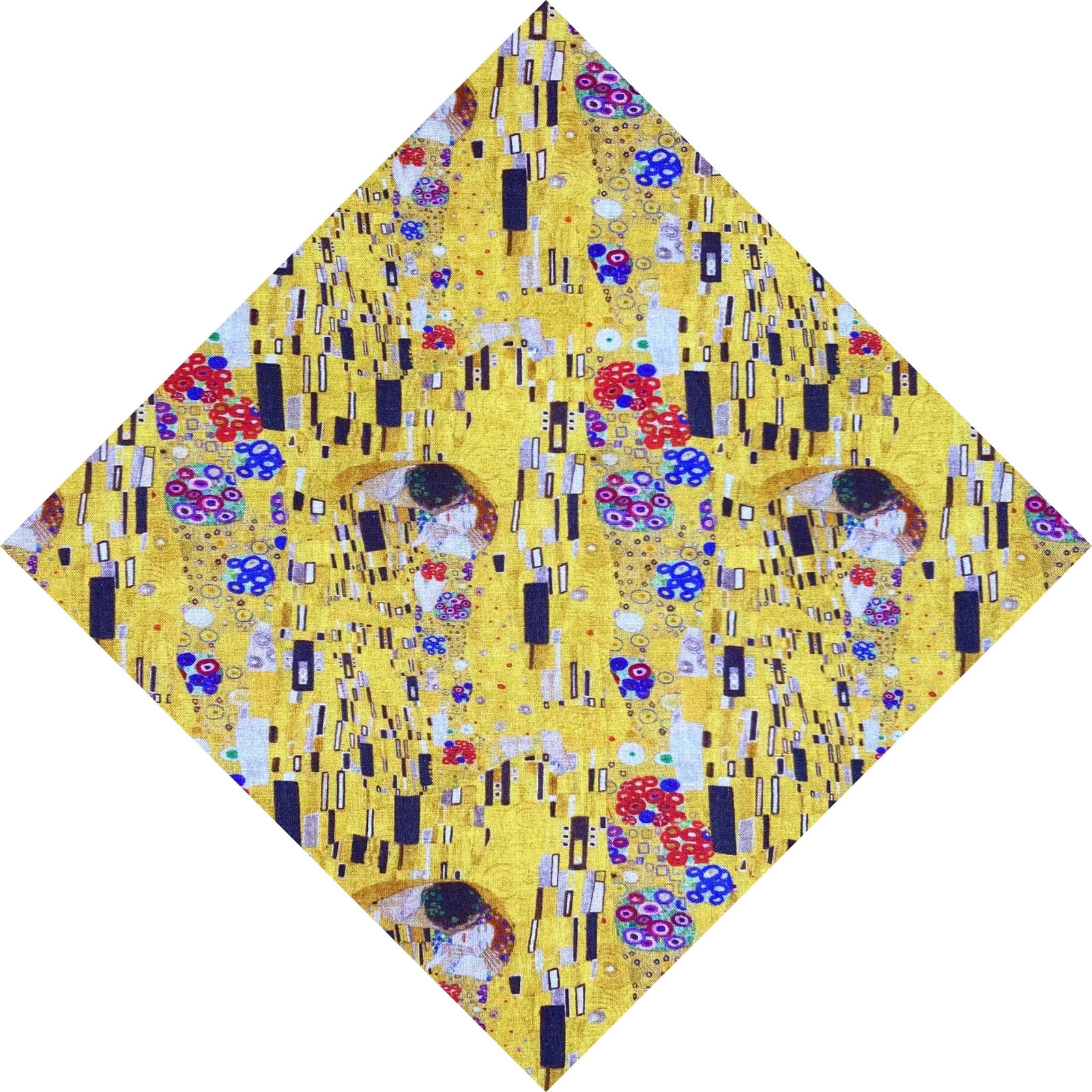 gustav klimt the kiss yellow pocket square