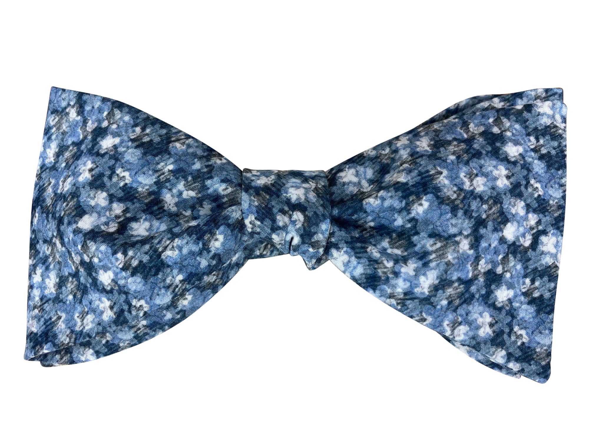 grey misty floral bow tie