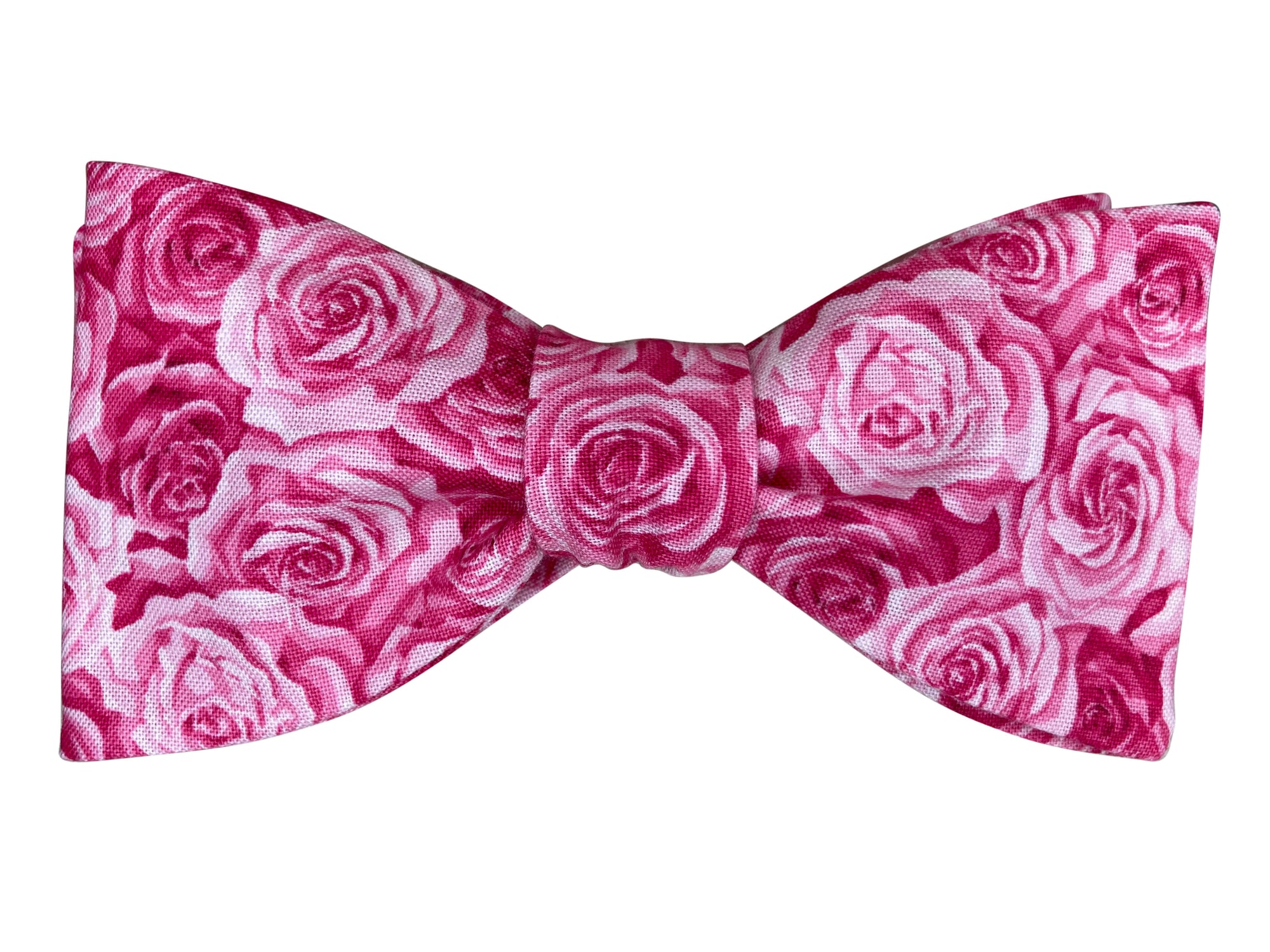 pink roses self tie bow tie