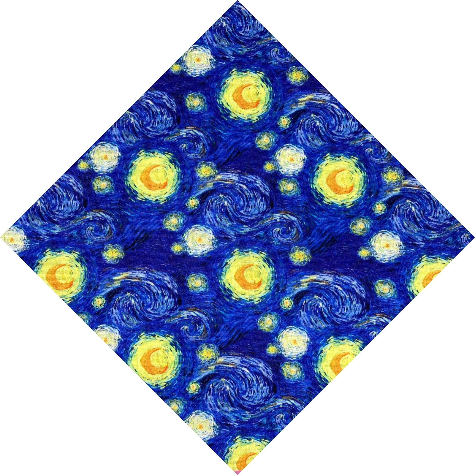 Vincent van Gogh starry night blue and yellow pocket square