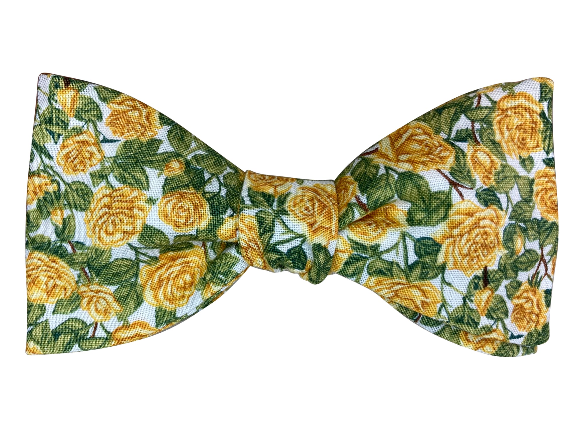 yellow roses self tie bow tie