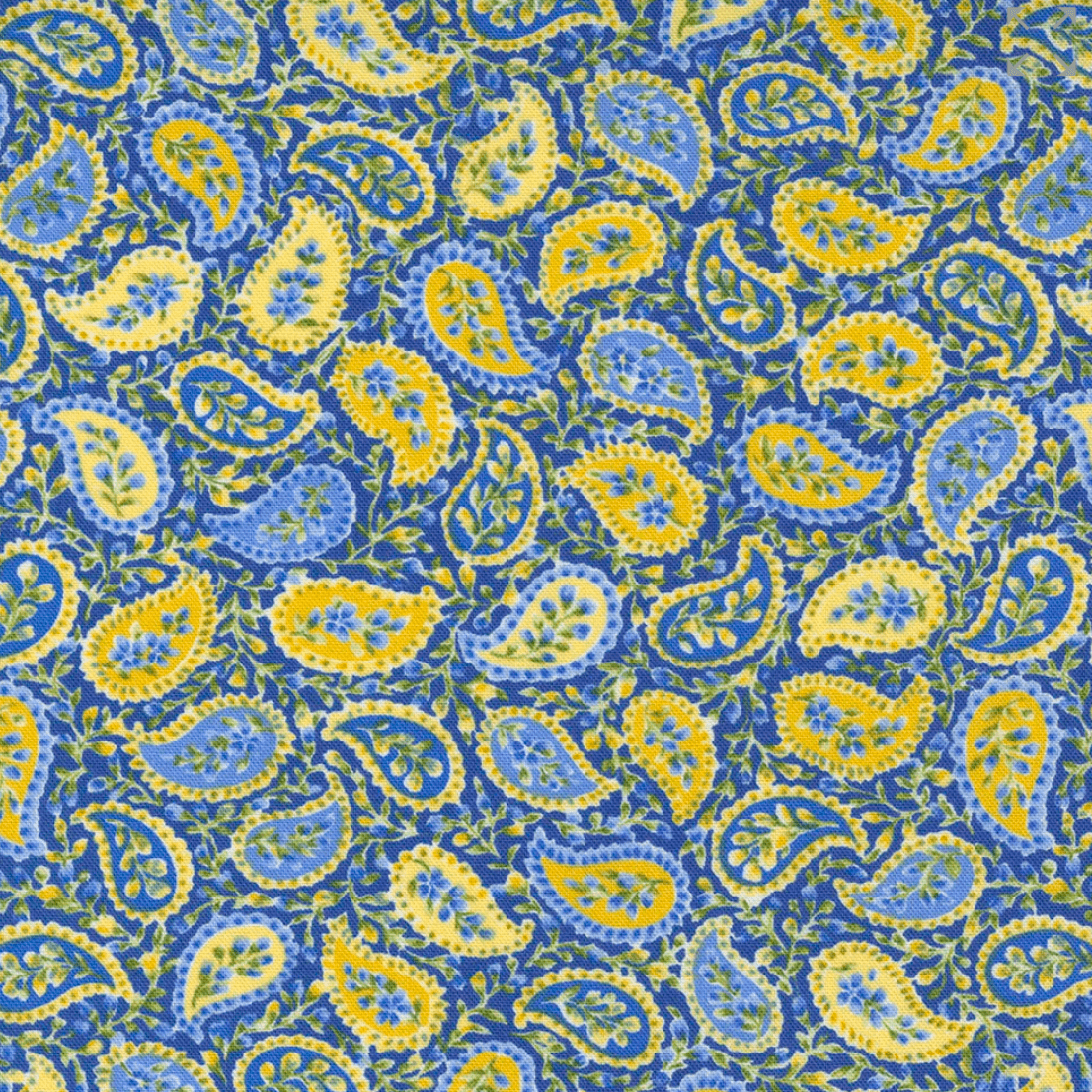 Royal Blue &amp; Yellow Paisley Bow Tie