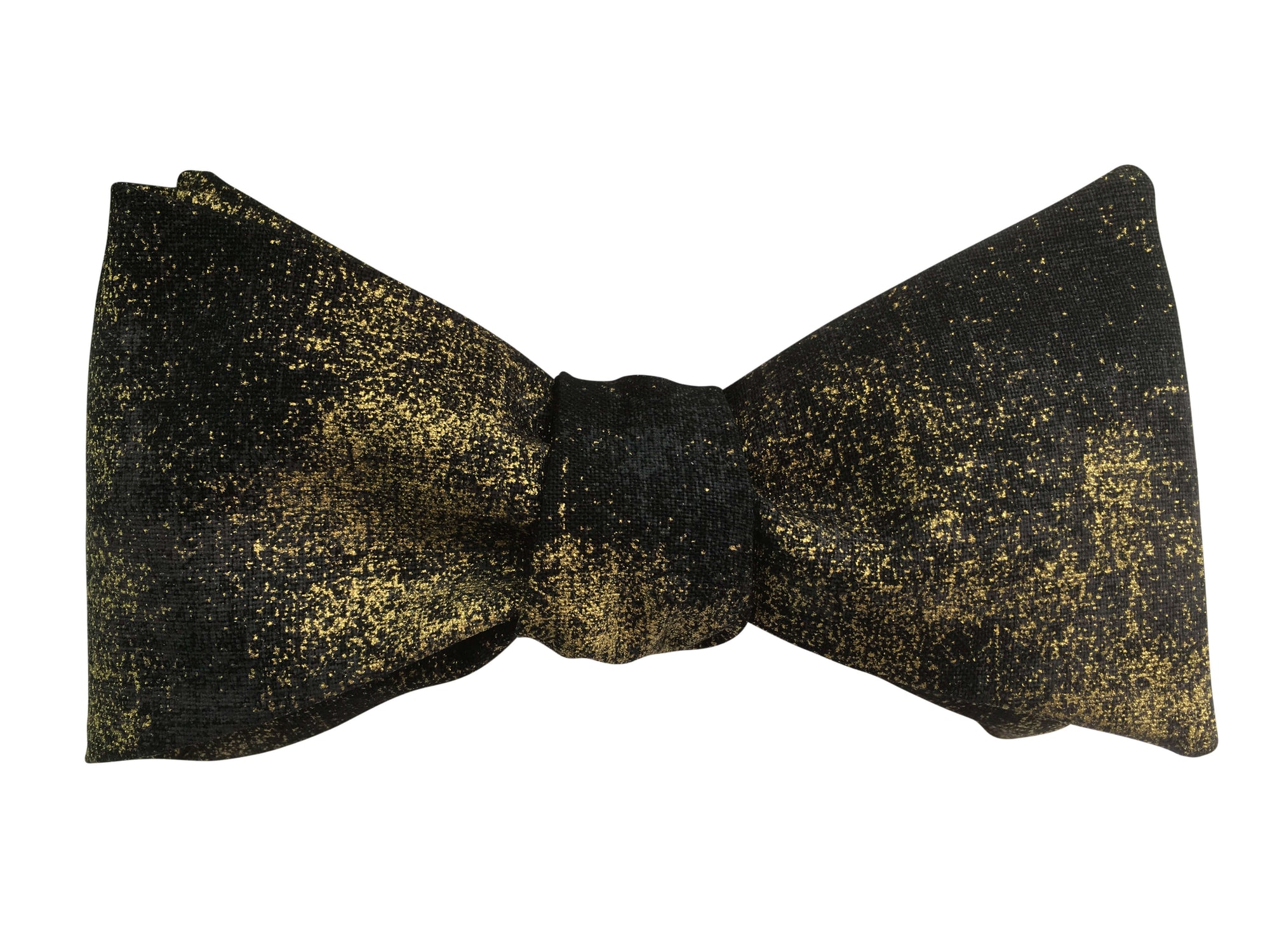 black and gold self tie bow tie