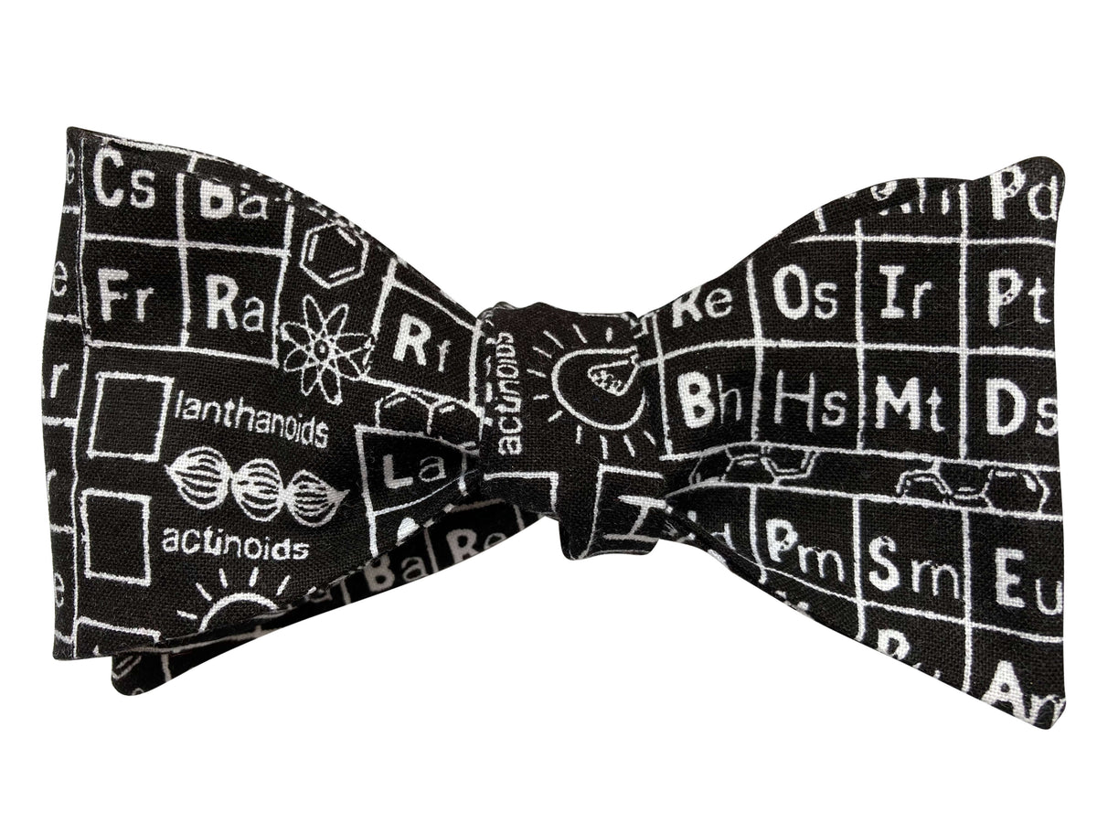 black science periodic table bow tie