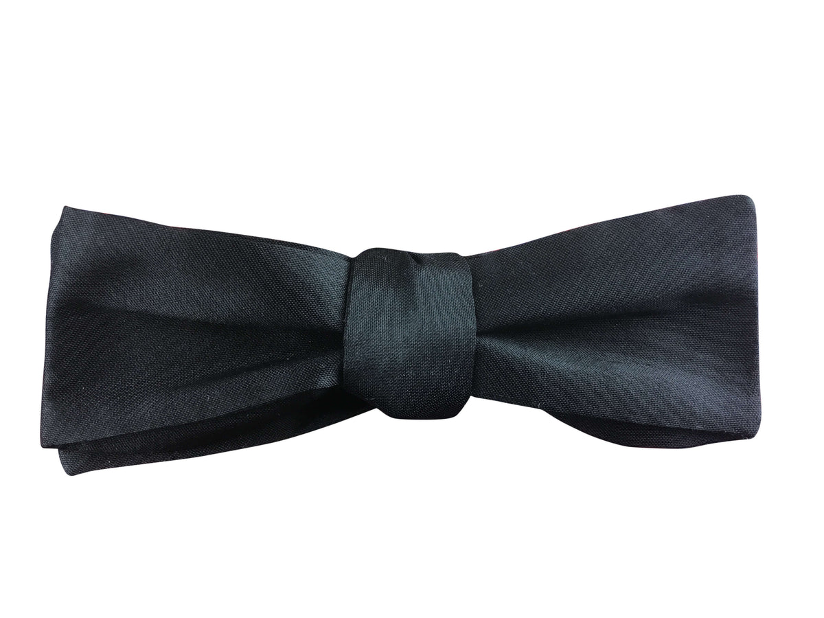 Black Silk Self Tie Bow Tie