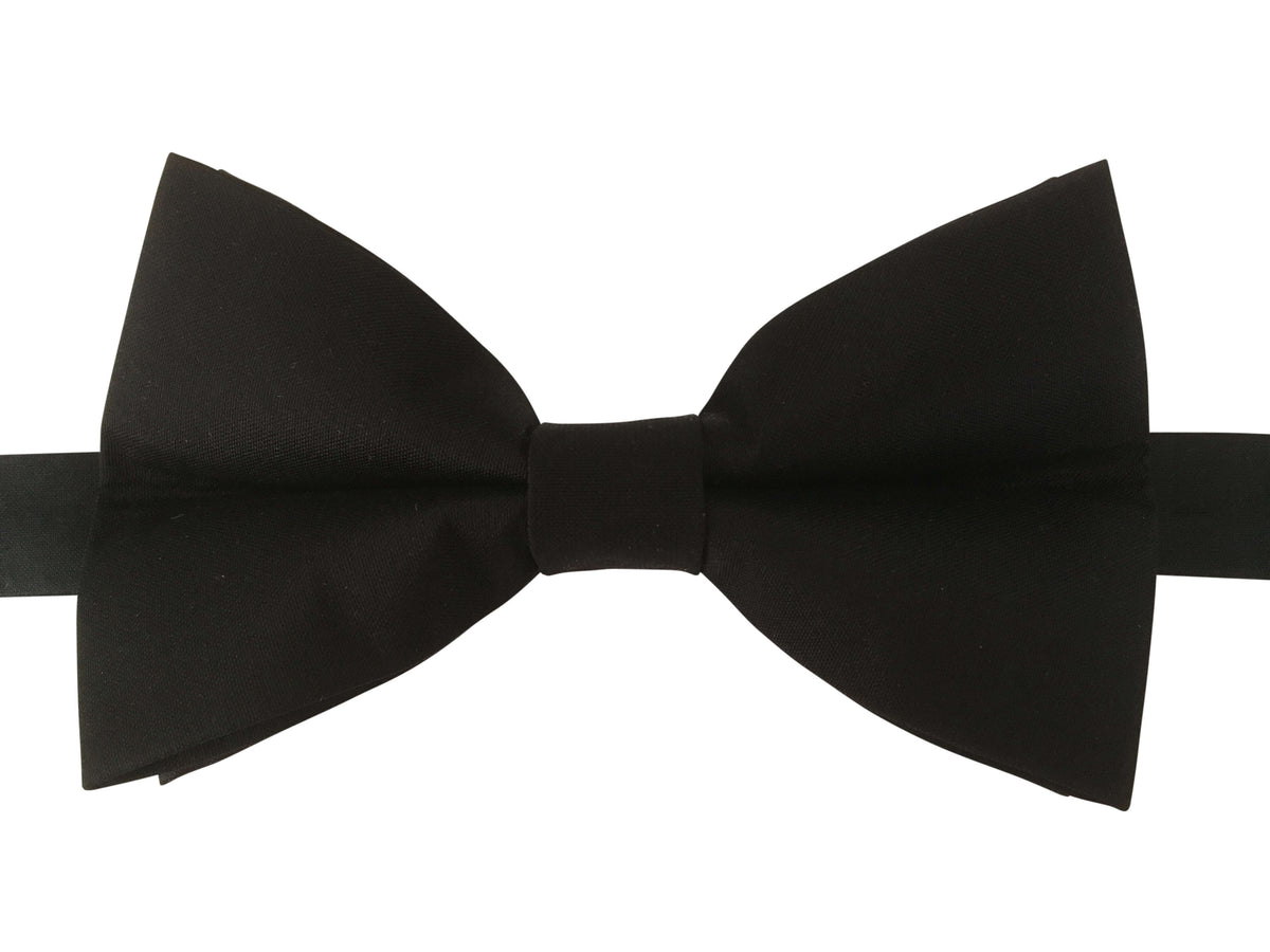 Pure Silk Bow Tie in Black