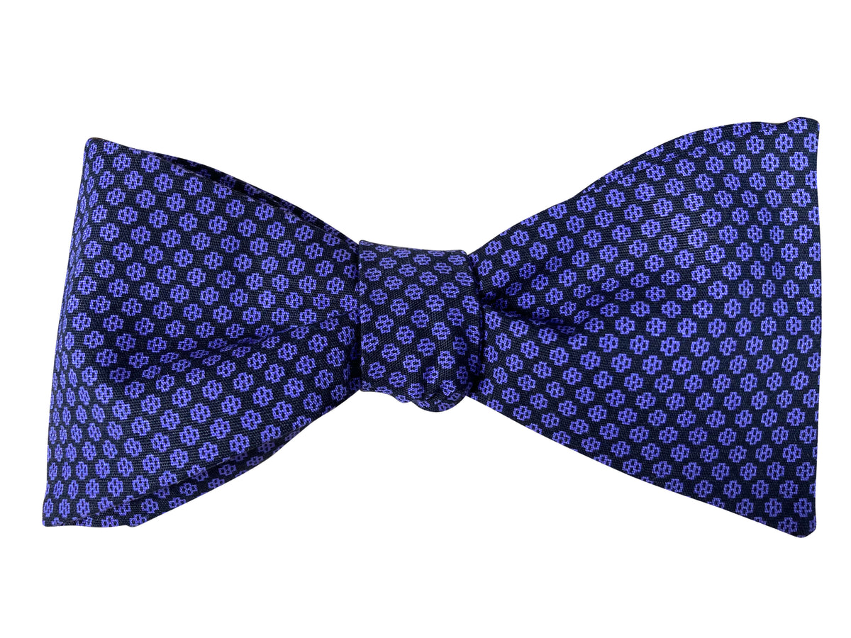 purple and black lotus root self tie bow tie