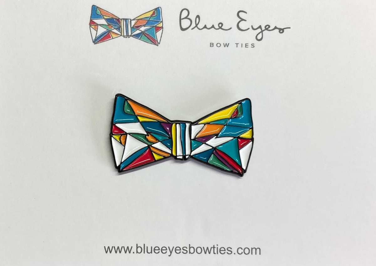 Blue Eyes Bow Ties Enamel Pin