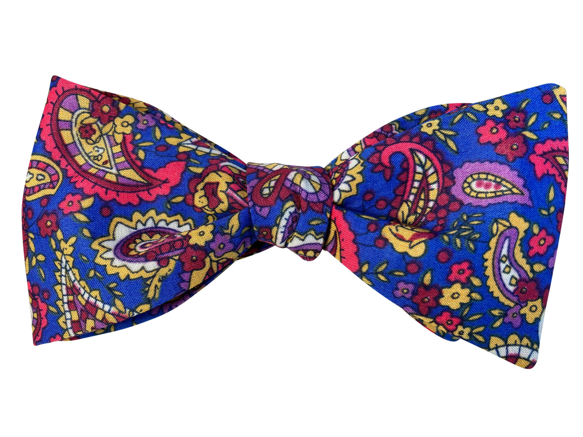 carnival paisley self tie bow tie