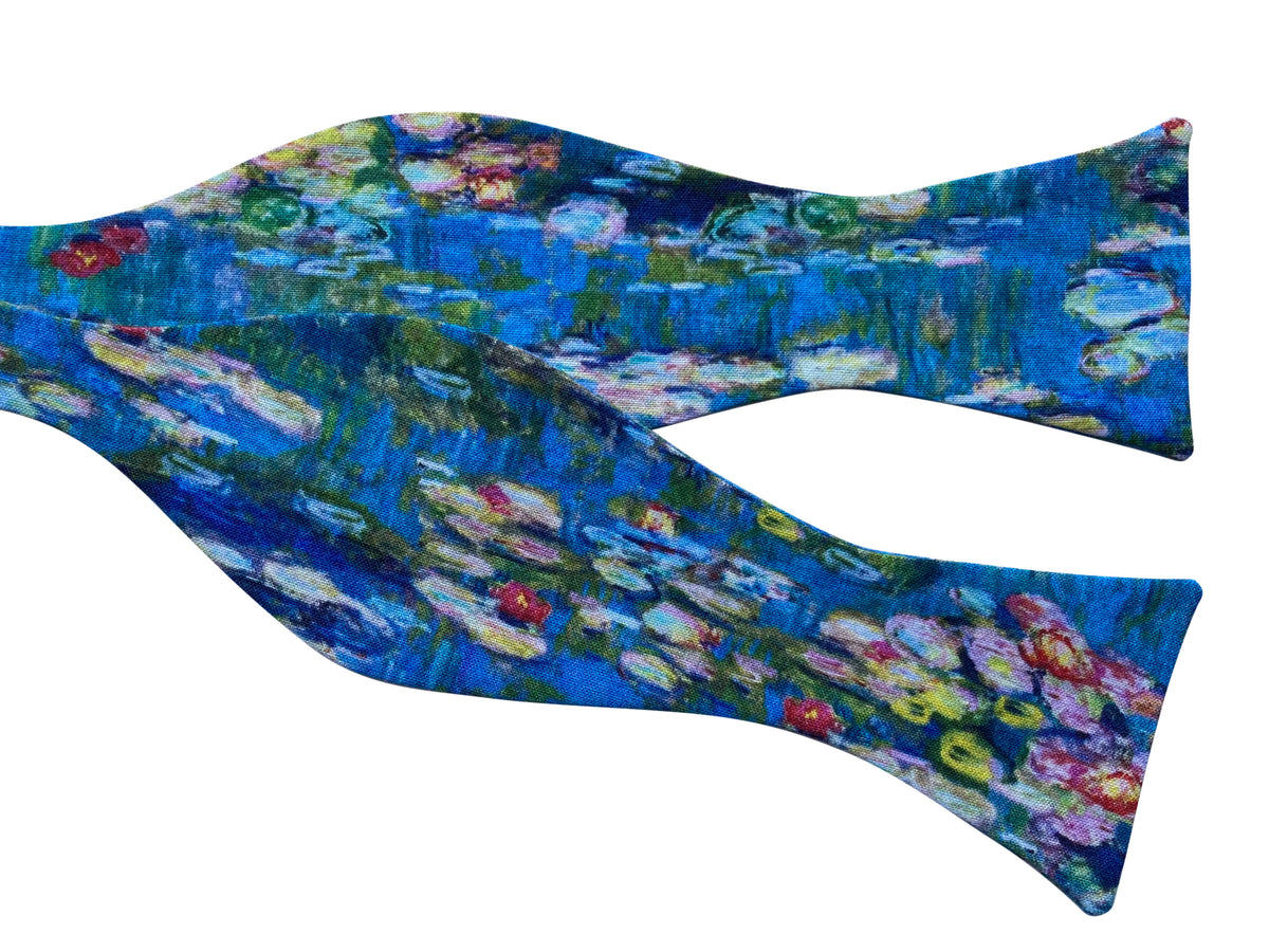 claude monet water lilies bow tie