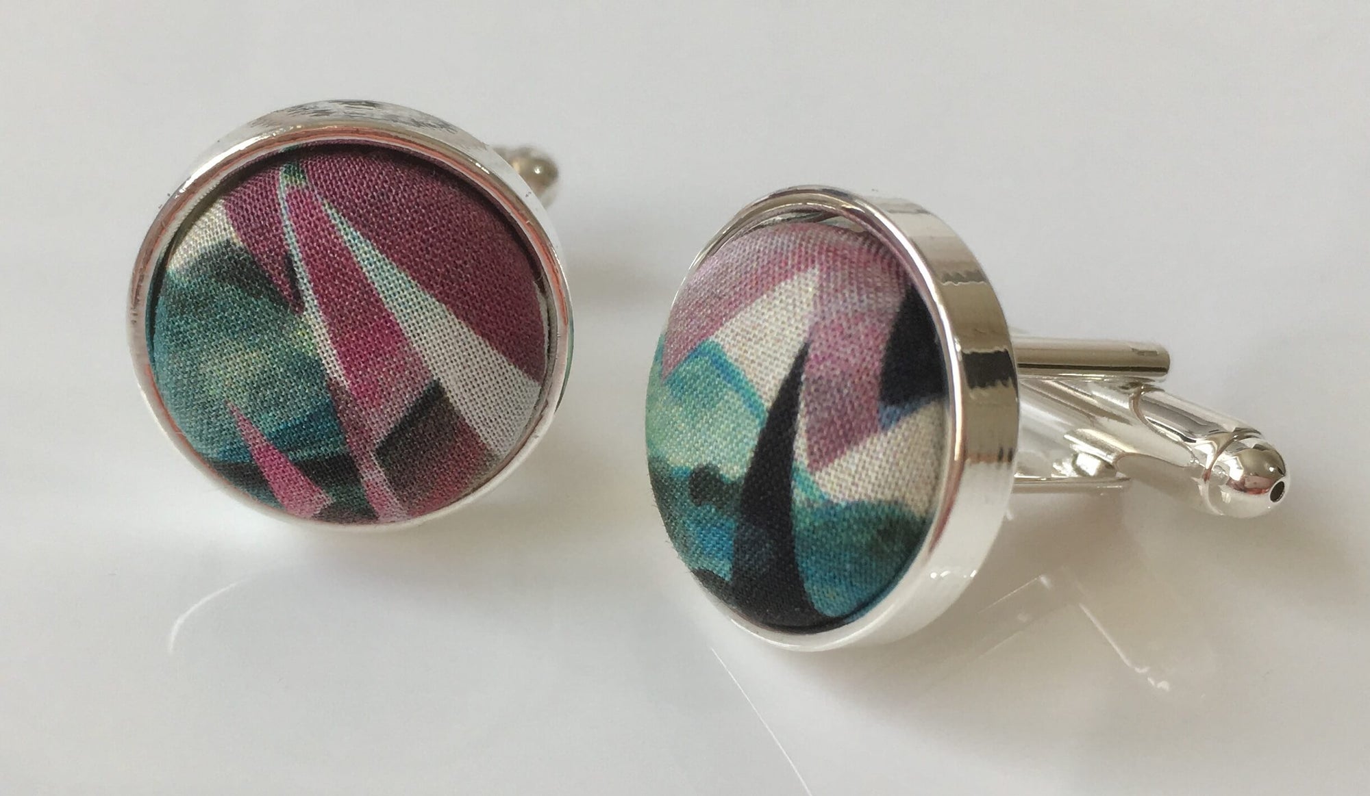 liberty pink desert landscape cufflinks