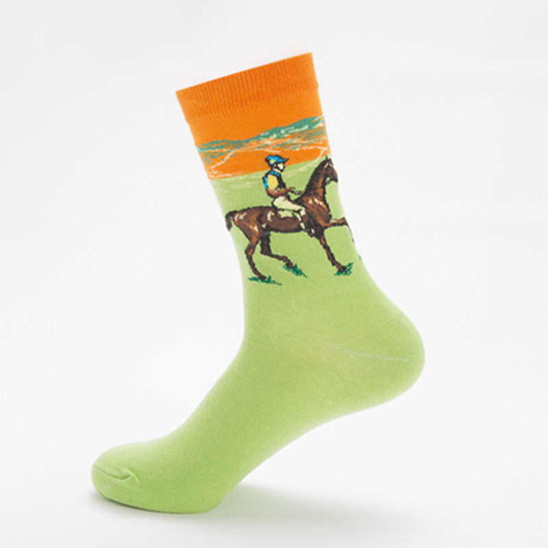 Edgar Degas Race Horses Mens Socks