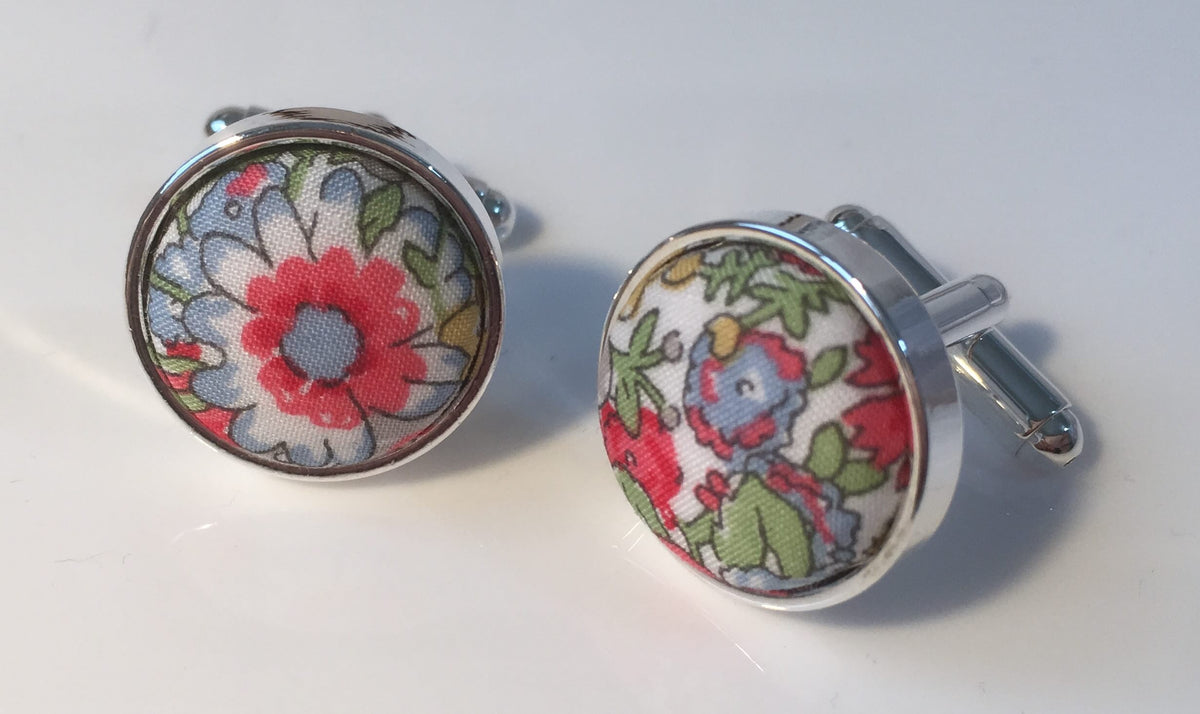 Floral Print Cufflinks