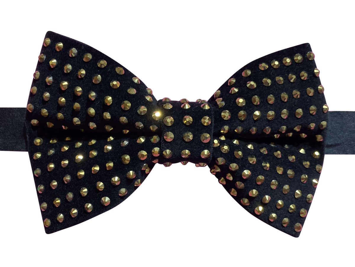 Gold Studded Bow Tie