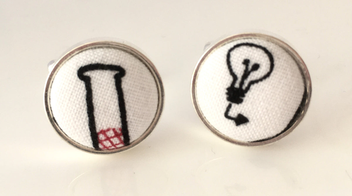 Cufflinks White Science, Chemistry, Biology and Physics