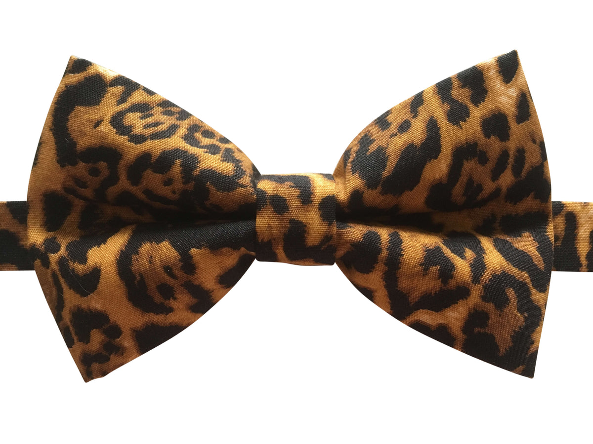 Funky Leopard Print Bow Tie