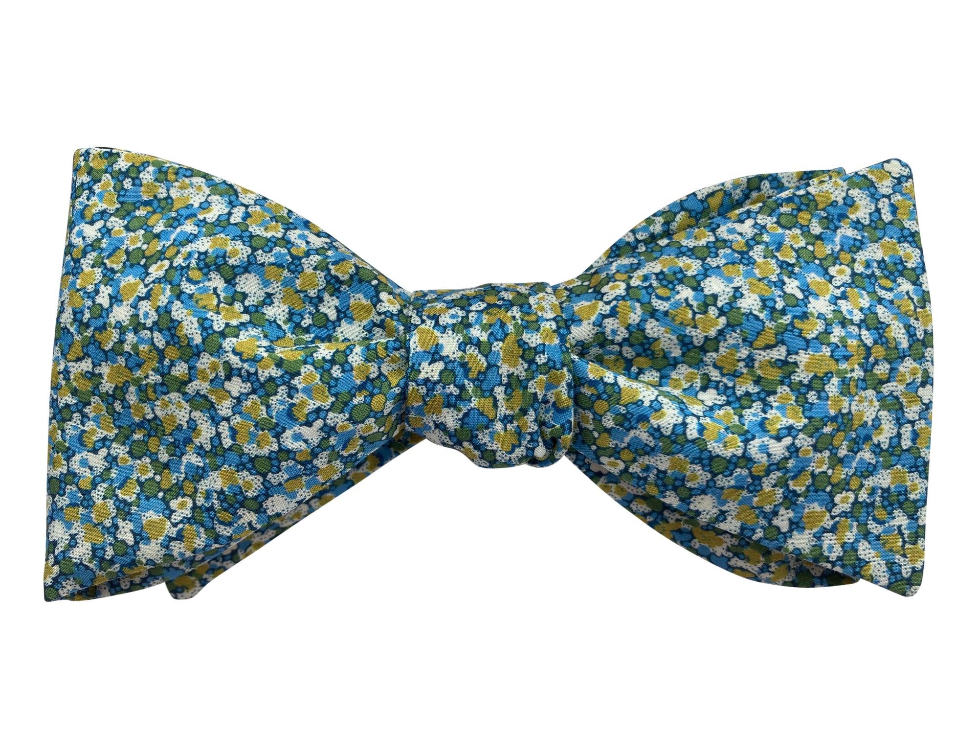 blue green and white floral liberty of london bow tie