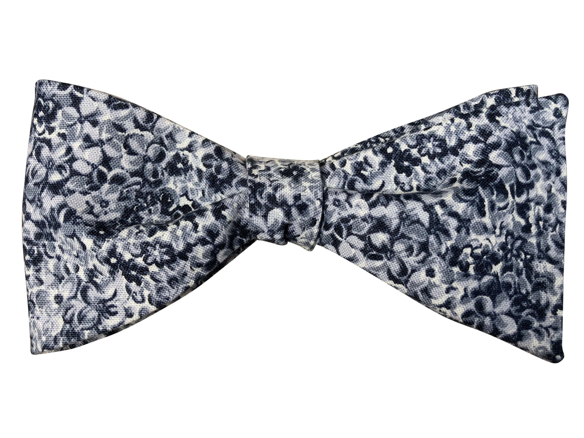 liberty grey floral self tie bow tie