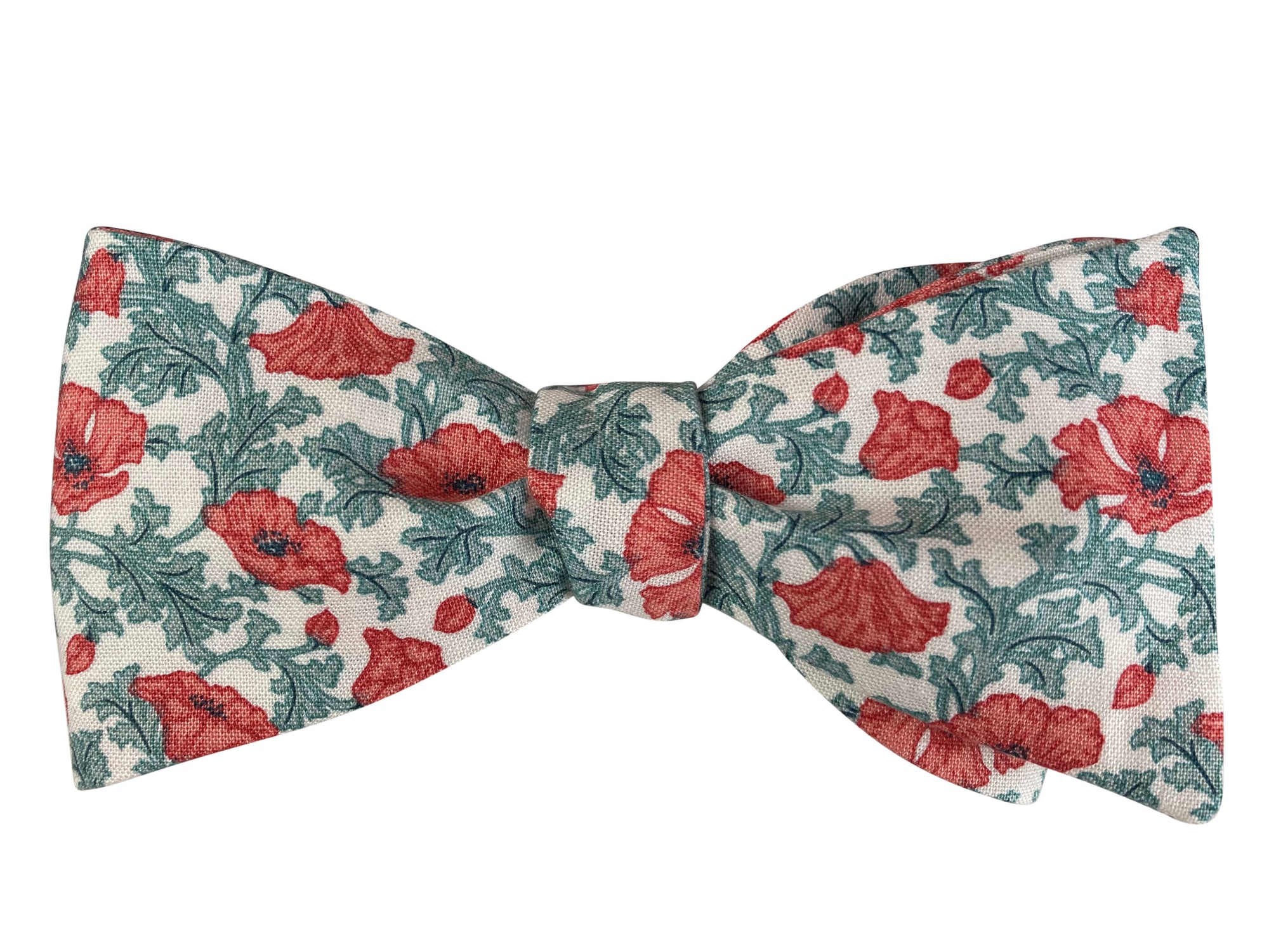 liberty print poppies self tie bow tie