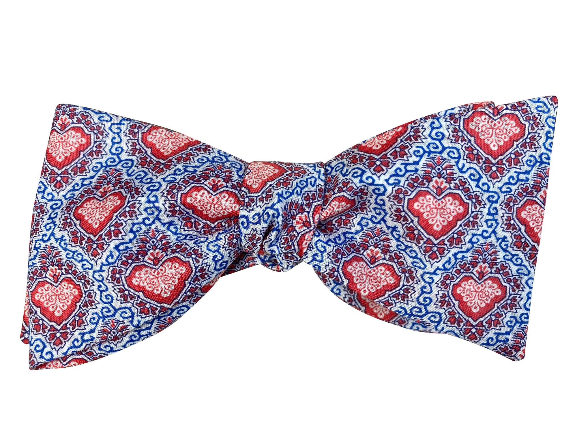 liberty red king of hearts self tie bow tie
