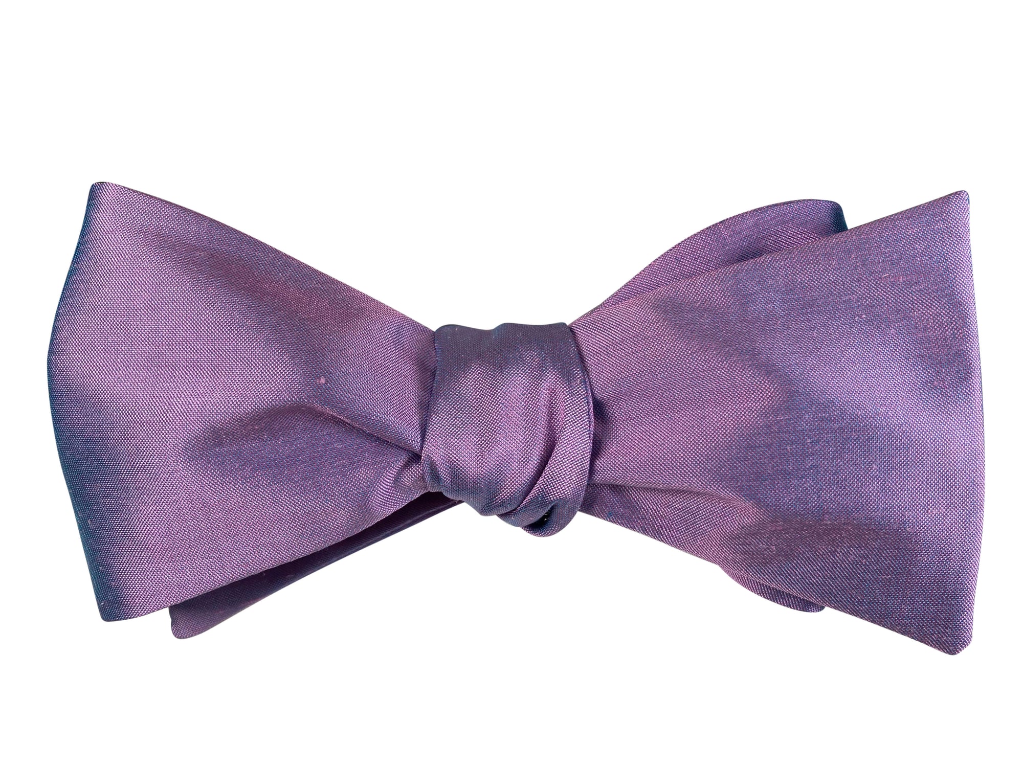 lilac silk self tie bow tie