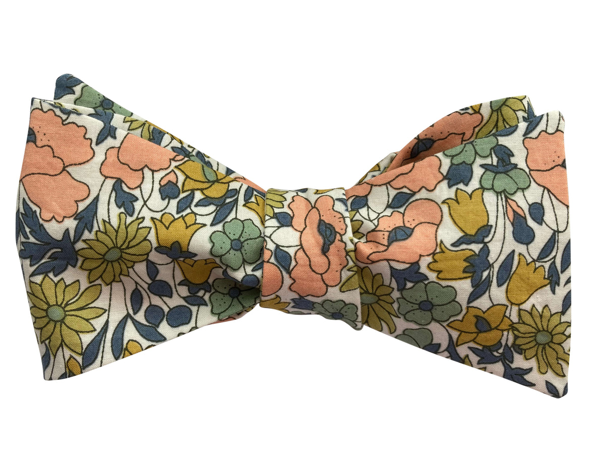 Pastel Floral Bow Tie