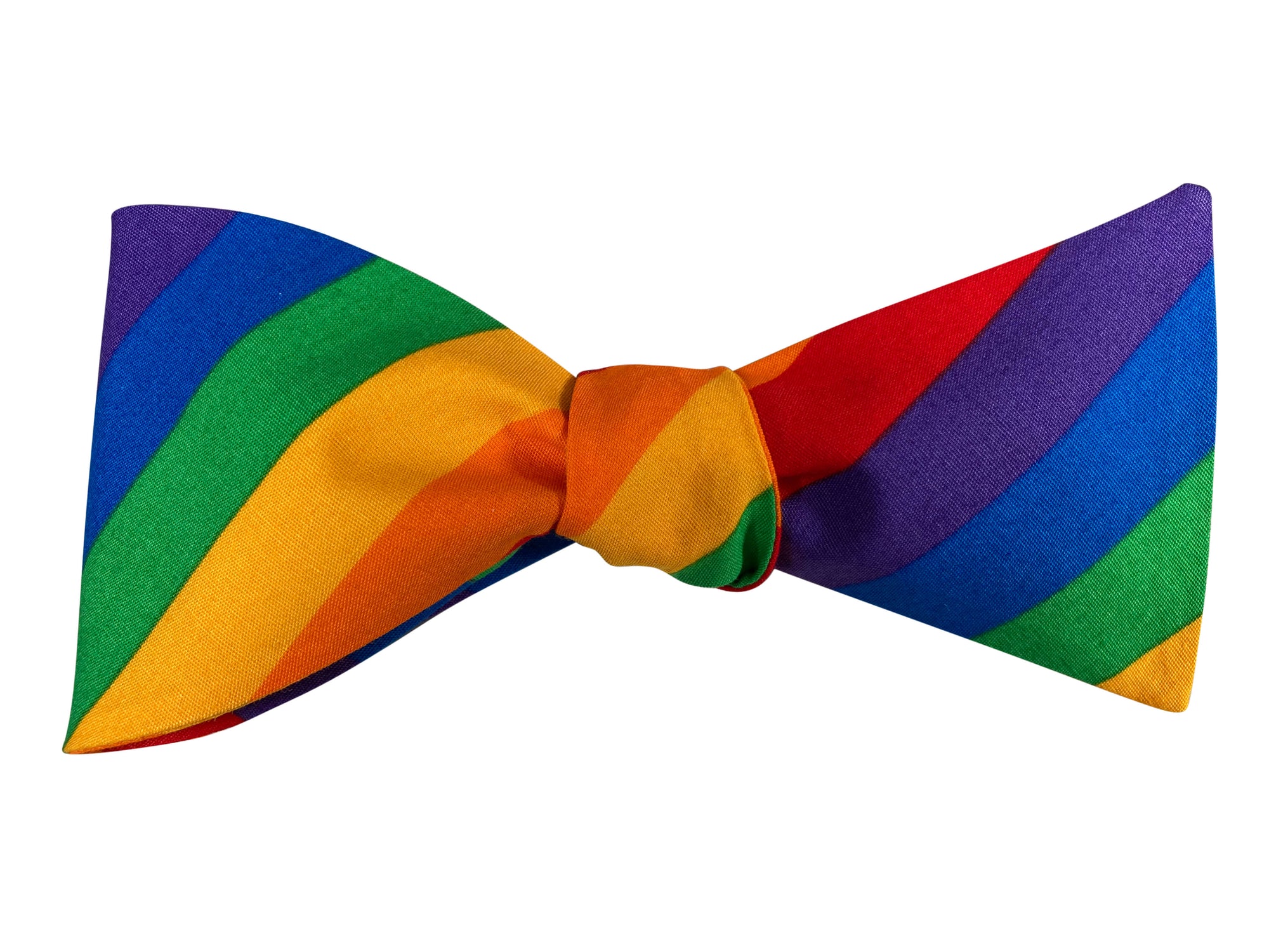 rainbow stripe self tie bow tie