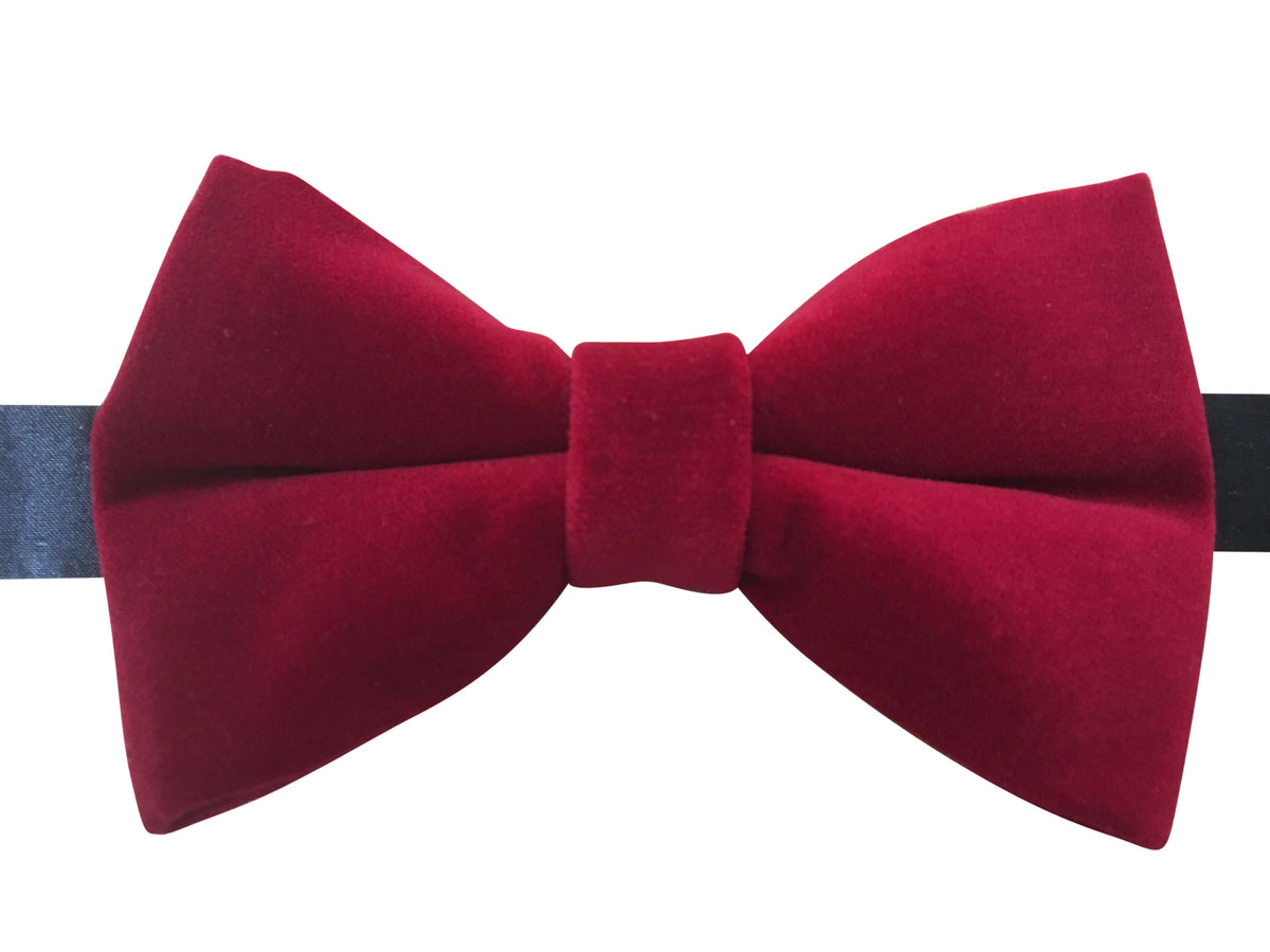 Red Velvet Pre-Tied Bow Tie