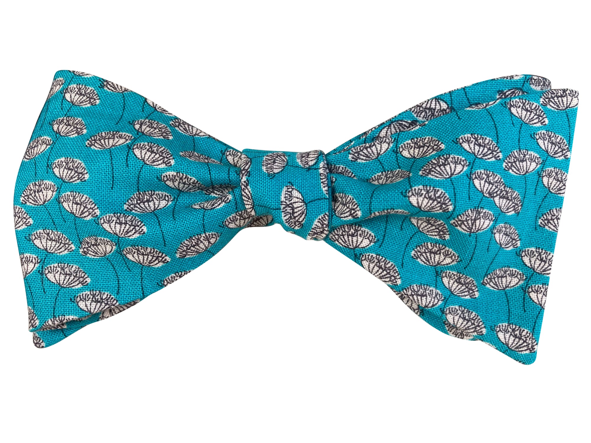 turquoise meadow dandelion self tie bow tie